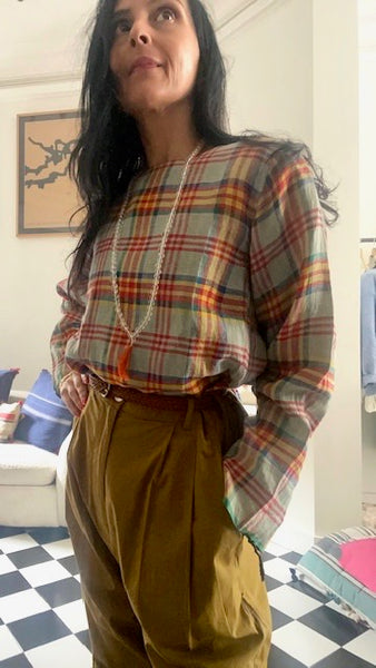 TARTAN SHIRT, RED / BLUE / YELLOW CHECKERED
