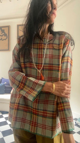 TARTAN SHIRT, RED / BLUE / YELLOW CHECKERED
