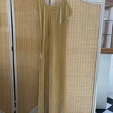 SURYA SLIP DRESS, GOLD SILK VELVET