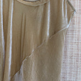 SURYA SLIP DRESS, GOLD SILK VELVET