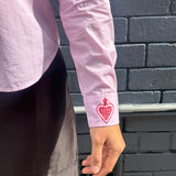 ROSE SHIRT,  PINK COTTON POPLIN