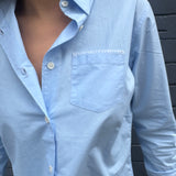 ROSE SHIRT,  SKY BLUE COTTON POPLIN