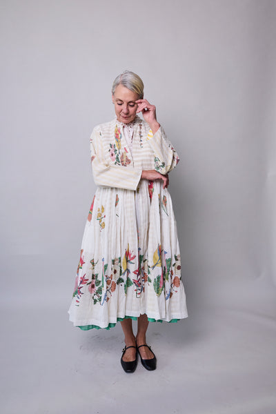 SUMMER COAT DRESS, WHITE // YELLOW STRIPE