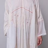 CHIKAN CAFTAN, IVORY EMBROIDERY