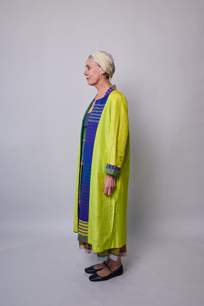 AMETHYST COAT, MULTI COLOURED CASHMERE SILK