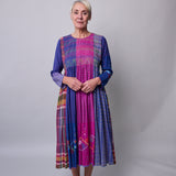 VIOLET DRESS, COTTON MULTI COLOUR