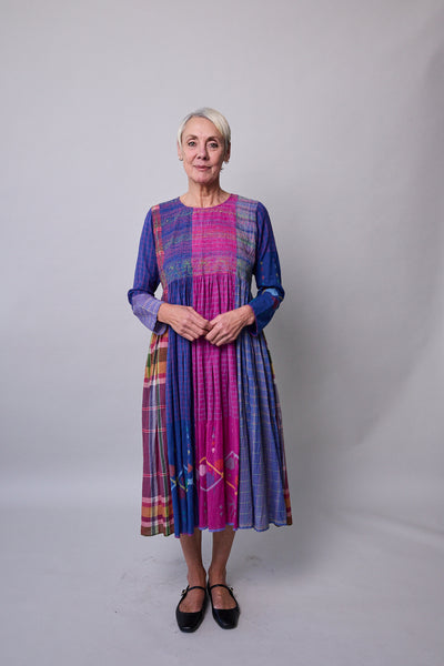 VIOLET DRESS, COTTON MULTI COLOUR