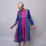 VIOLET DRESS, COTTON MULTI COLOUR