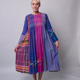 VIOLET DRESS, COTTON MULTI COLOUR