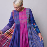 VIOLET DRESS, COTTON MULTI COLOUR