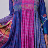 VIOLET DRESS, COTTON MULTI COLOUR