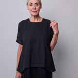 MOONLIGHT SHIRT, BLACK COTTON