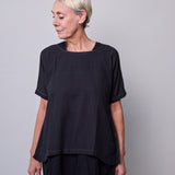 MOONLIGHT SHIRT, BLACK COTTON