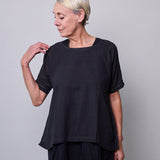 MOONLIGHT SHIRT, BLACK COTTON