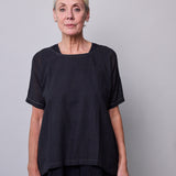 MOONLIGHT SHIRT, BLACK COTTON