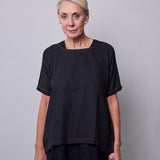 MOONLIGHT SHIRT, BLACK COTTON
