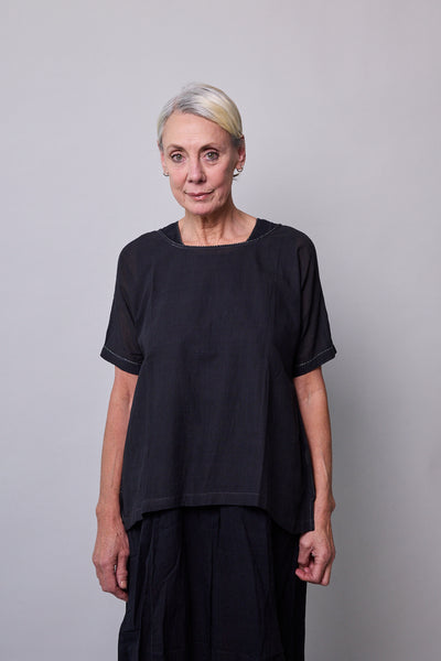 MOONLIGHT SHIRT, BLACK COTTON