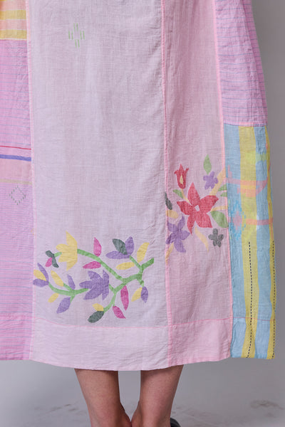 DELILAH DRESS SLEEVELESS, PASTEL PINK COTTON