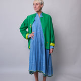 SAGE JACKET, GREEN WOOL SILK