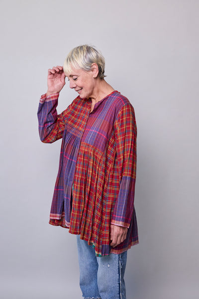 RUBY SHIRT, RED COTTON