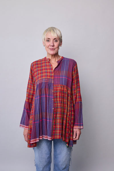 RUBY SHIRT, RED COTTON