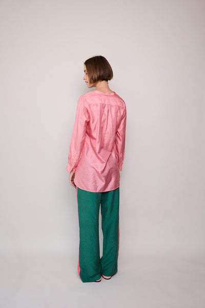 RUBY SHIRT, PINK SILK