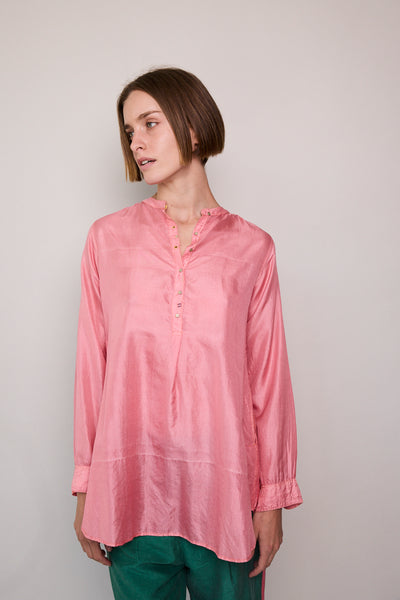 RUBY SHIRT, PINK SILK