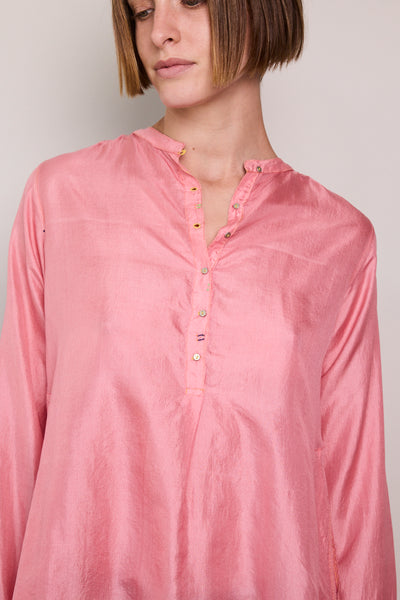 RUBY SHIRT, PINK SILK