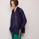 LAYA PANTS, GREEN RAW SILK