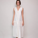 SITAR  VEST, RAW SILK IVORY