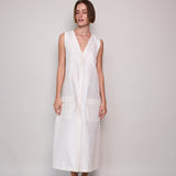 SITAR  VEST, RAW SILK IVORY