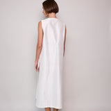 SITAR  VEST, RAW SILK IVORY