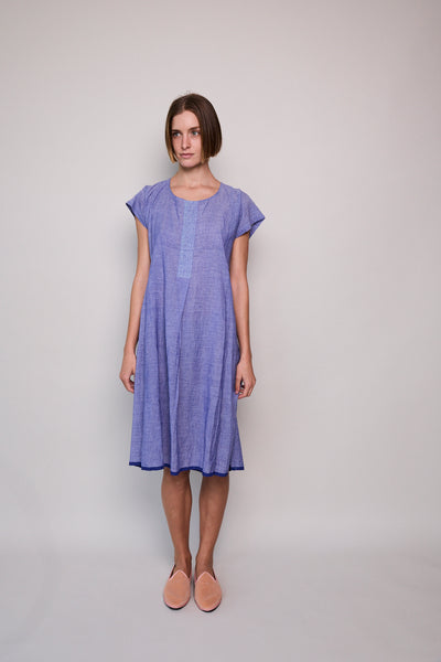 SKY DRESS, BLUE COTTON