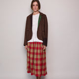 AUTUMN JACKET, BROWN WOOL SILK