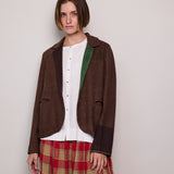 AUTUMN JACKET, BROWN WOOL SILK
