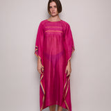 DAHLIA KAFTAN, FUCHSIA SILK