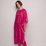 DAHLIA KAFTAN, FUCHSIA SILK