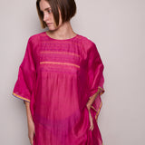 DAHLIA KAFTAN, FUCHSIA SILK