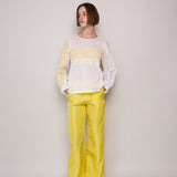 DAISY CHIKAN SHIRT, YELLOW/ IVORY