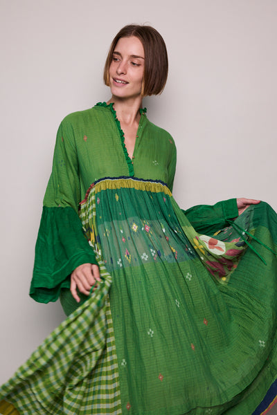 EVERGREEN PANEL DRESS