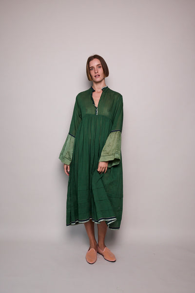 FOREST PANEL DRESS, GREEN