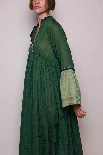 FOREST PANEL DRESS, GREEN