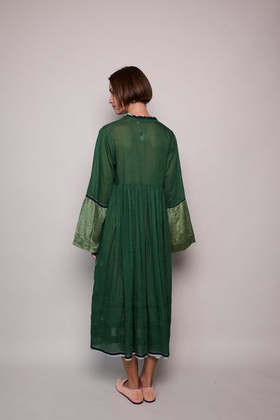 FOREST PANEL DRESS, GREEN