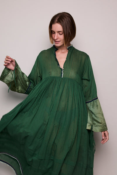 FOREST PANEL DRESS, GREEN