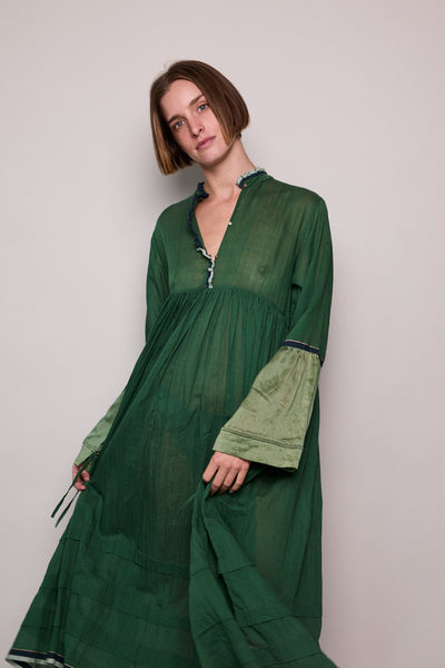 FOREST PANEL DRESS, GREEN