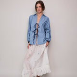 COMET OVERLAY SHIRT, BLUE POPLIN