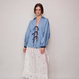 COMET OVERLAY SHIRT, BLUE POPLIN
