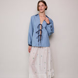 COMET OVERLAY SHIRT, BLUE POPLIN