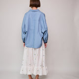 COMET OVERLAY SHIRT, BLUE POPLIN