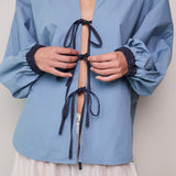 COMET OVERLAY SHIRT, BLUE POPLIN